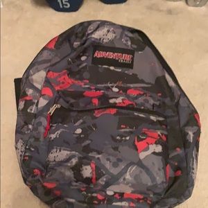 Adventure trails back pack red gray camo color